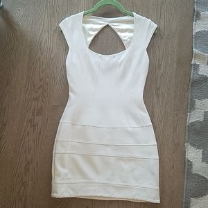 Bebe Cream White Dress